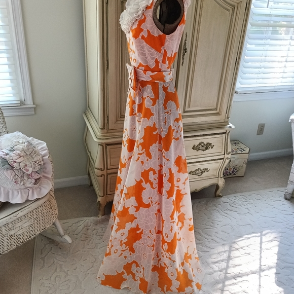 STUNNING 1970S "MISS ELLIETTE" CALIFORNIA MAXI DRESS! LOVELY! - Picture 17 of 17